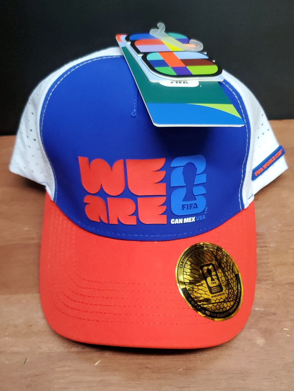 'We Are 26' FIFA World Cup Soccer Atlanta Trucker Cap in Red, White & Blue